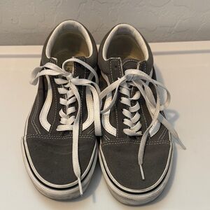 Vans Gray and White Old Skool Sneakers